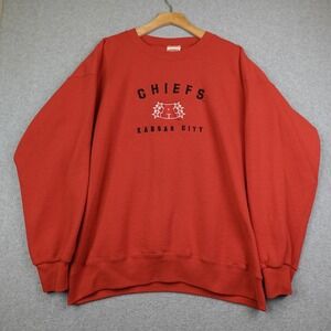 Vintage Kansas City Chiefs Sweatshirt Mens XL Red Nutmeg Mills 90s Made in USA